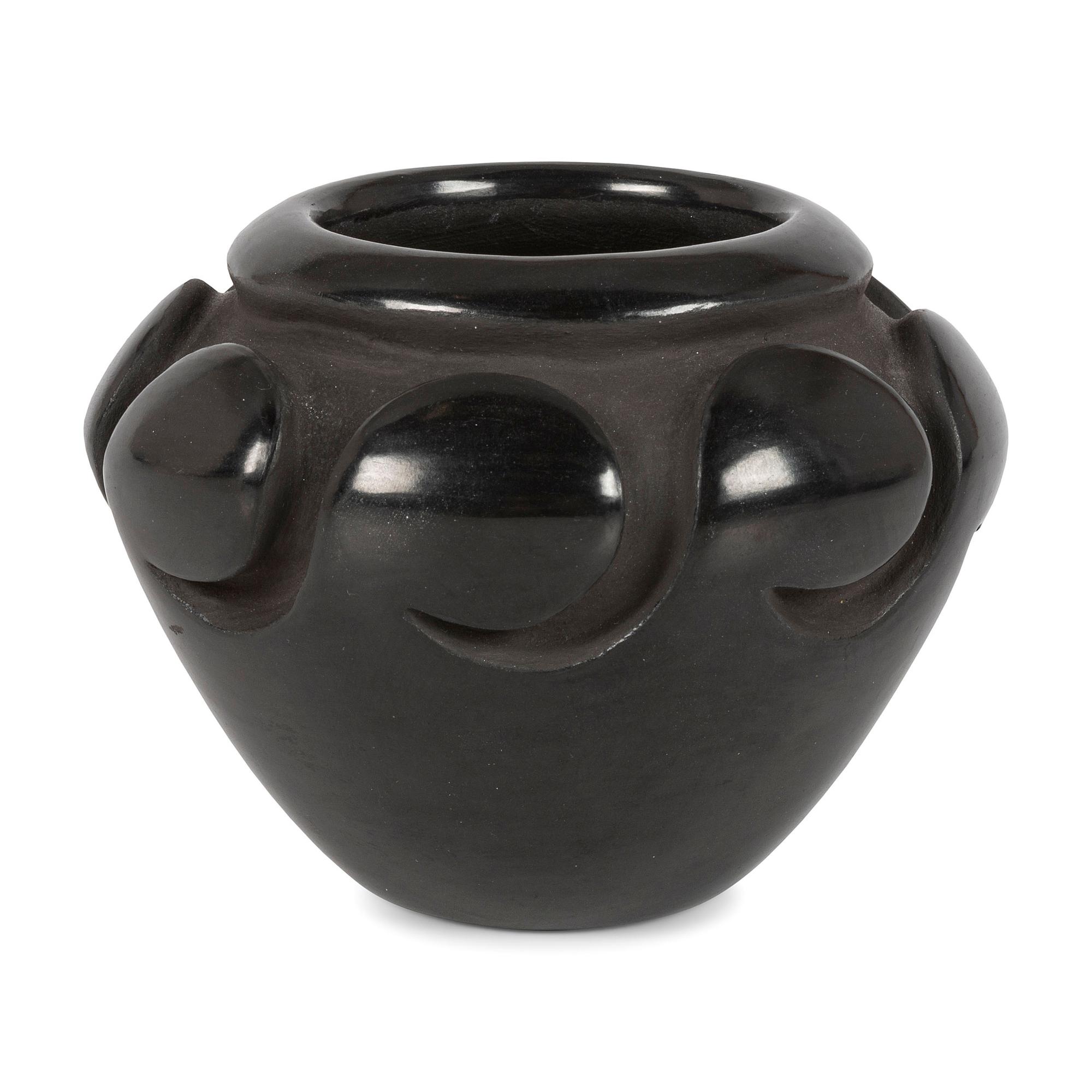 Carved Blackware Jar