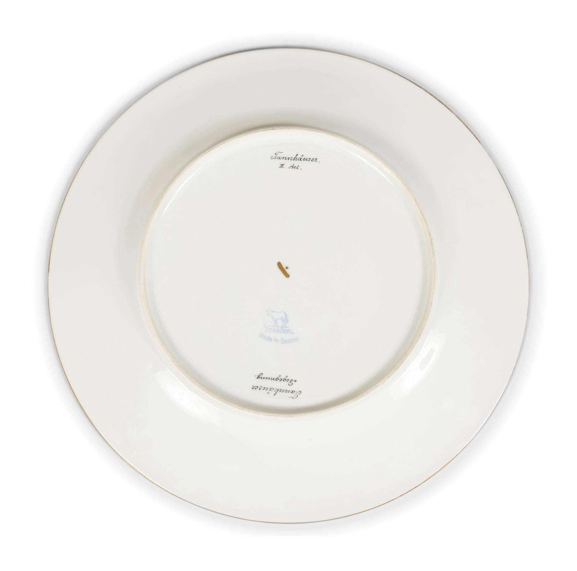 Eleven Dresden Ambrosius Lamm Porcelain Opera Cabinet Plates