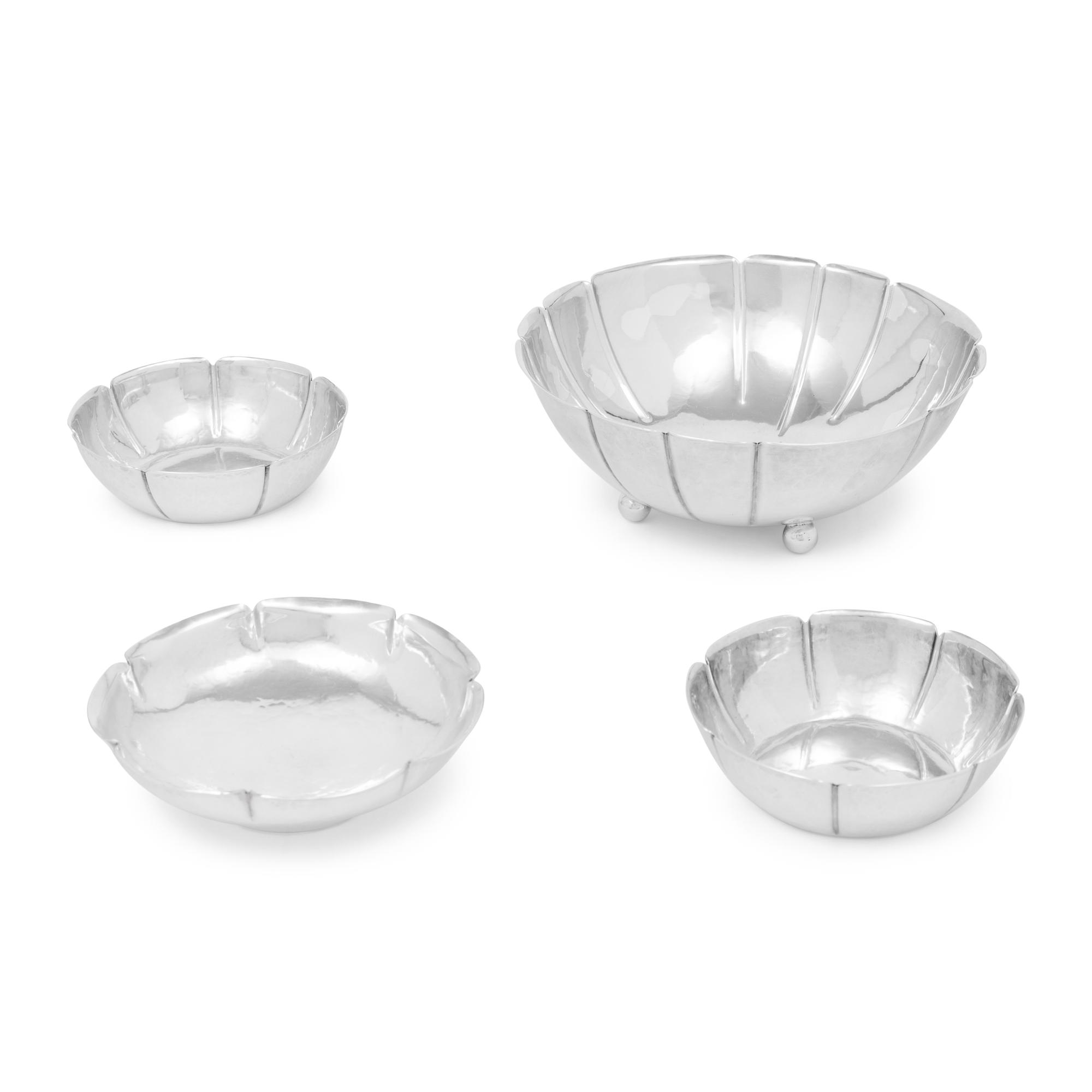 A Group of Four American Arts and Crafts Silver Bowls