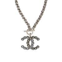 Chanel, Chain & CC Pendant Choker Necklace