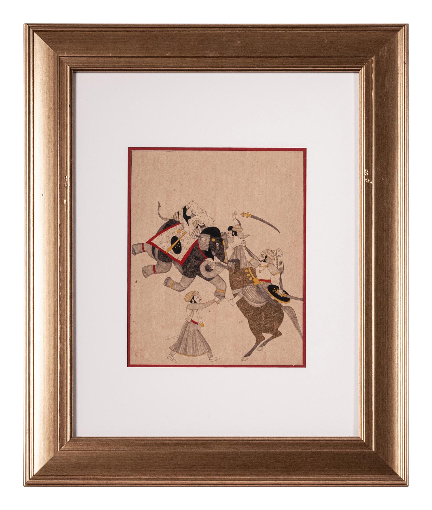 Three Indian Miniature Paintings