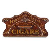 A Fribourg & Treyer Cigars Carved and Painted Walnut Advertising Sign