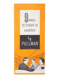 [OCCUPATIONAL]. Platform step stool used by Pullman Palace Car Company and other objects associated with travel on a Pullman Company train.