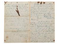 [CIVIL WAR]. War-date letter and discharge document from Franklin Rice, Jr. of the 94th New York Infantry.