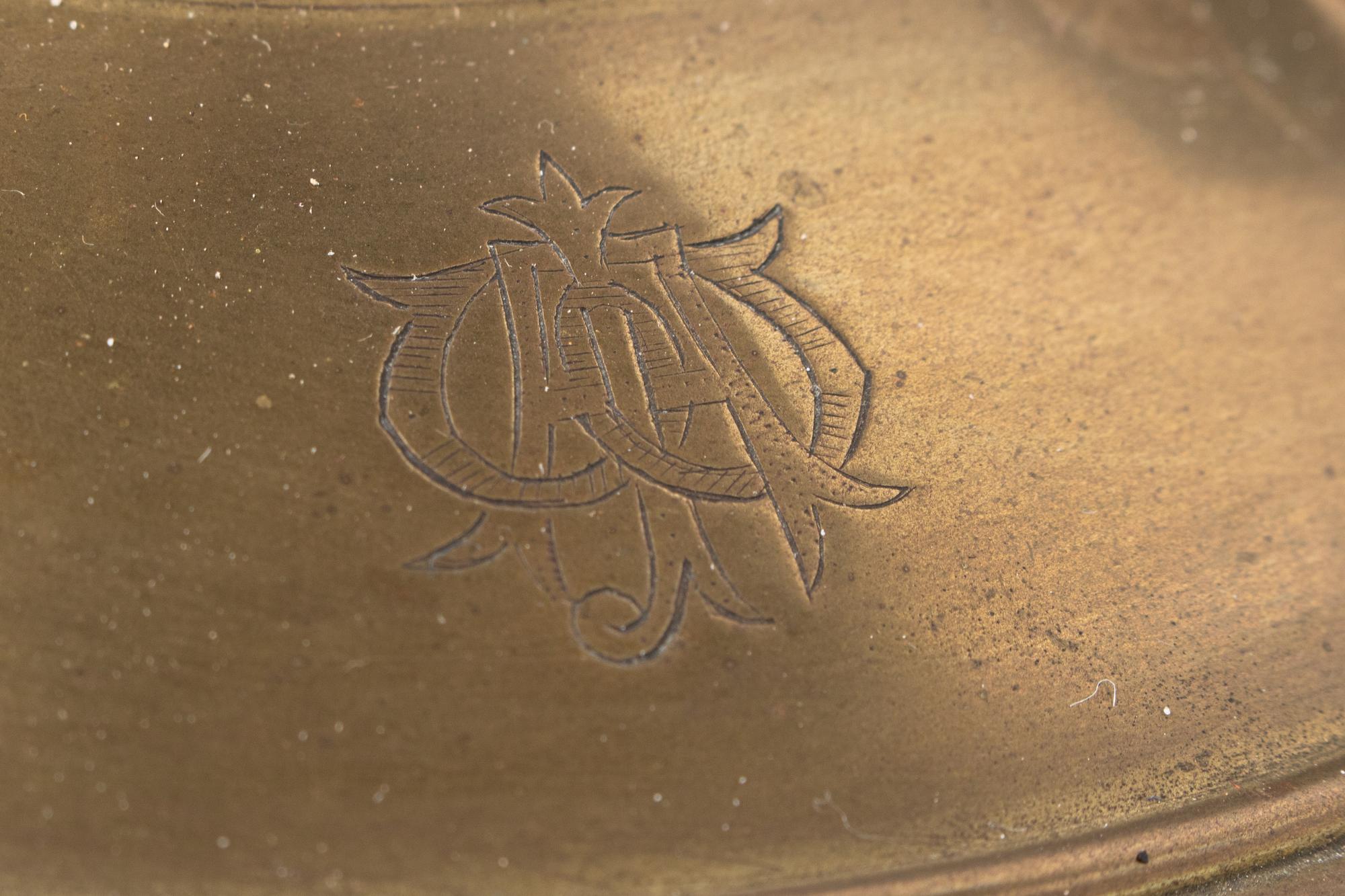 A Gilt Metal and Glass Footed Bowl