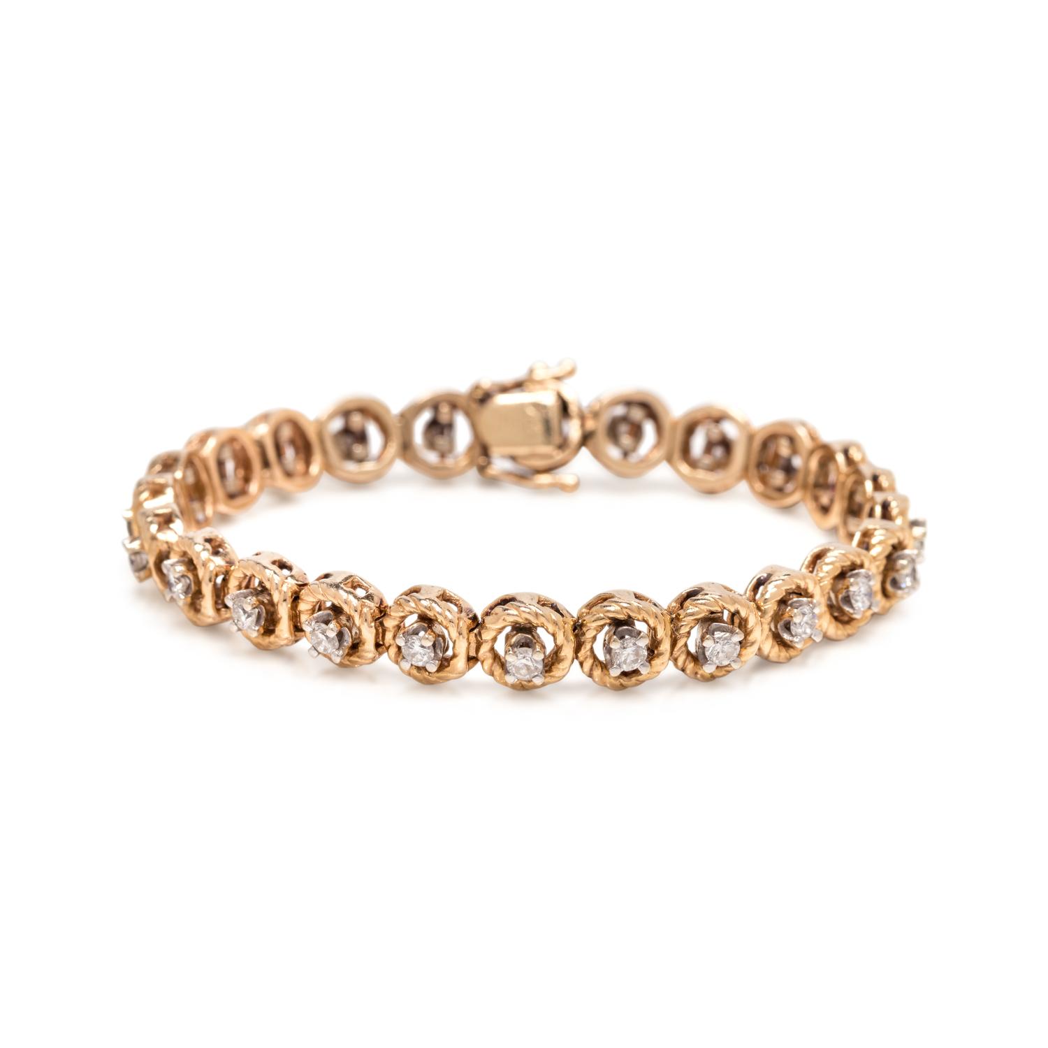 YELLOW GOLD AND DIAMOND BRACELET