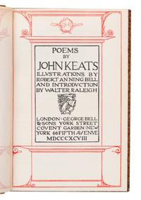 [FORE-EDGE PAINTING]. KEATS, John (1795-1821). Poems. London: Vale Press, 1898.