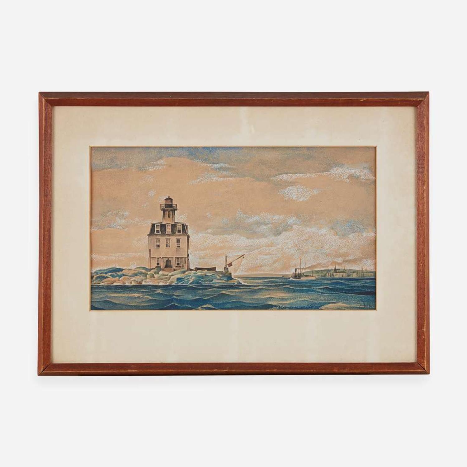Earl Horter (American, 1881-1940) Lighthouse