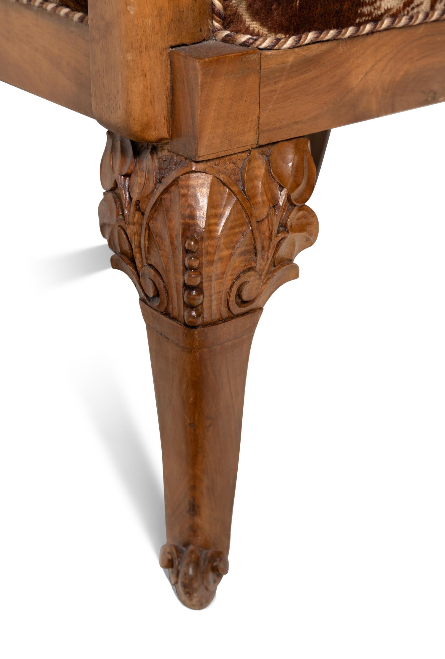 A Pair of Art Deco Walnut Club Chairs
