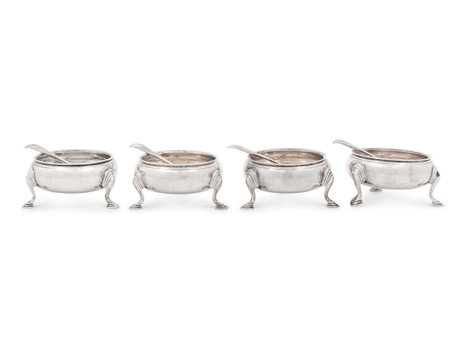 A Set of Four American Silver Salt Cellars