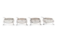 A Set of Four American Silver Salt Cellars