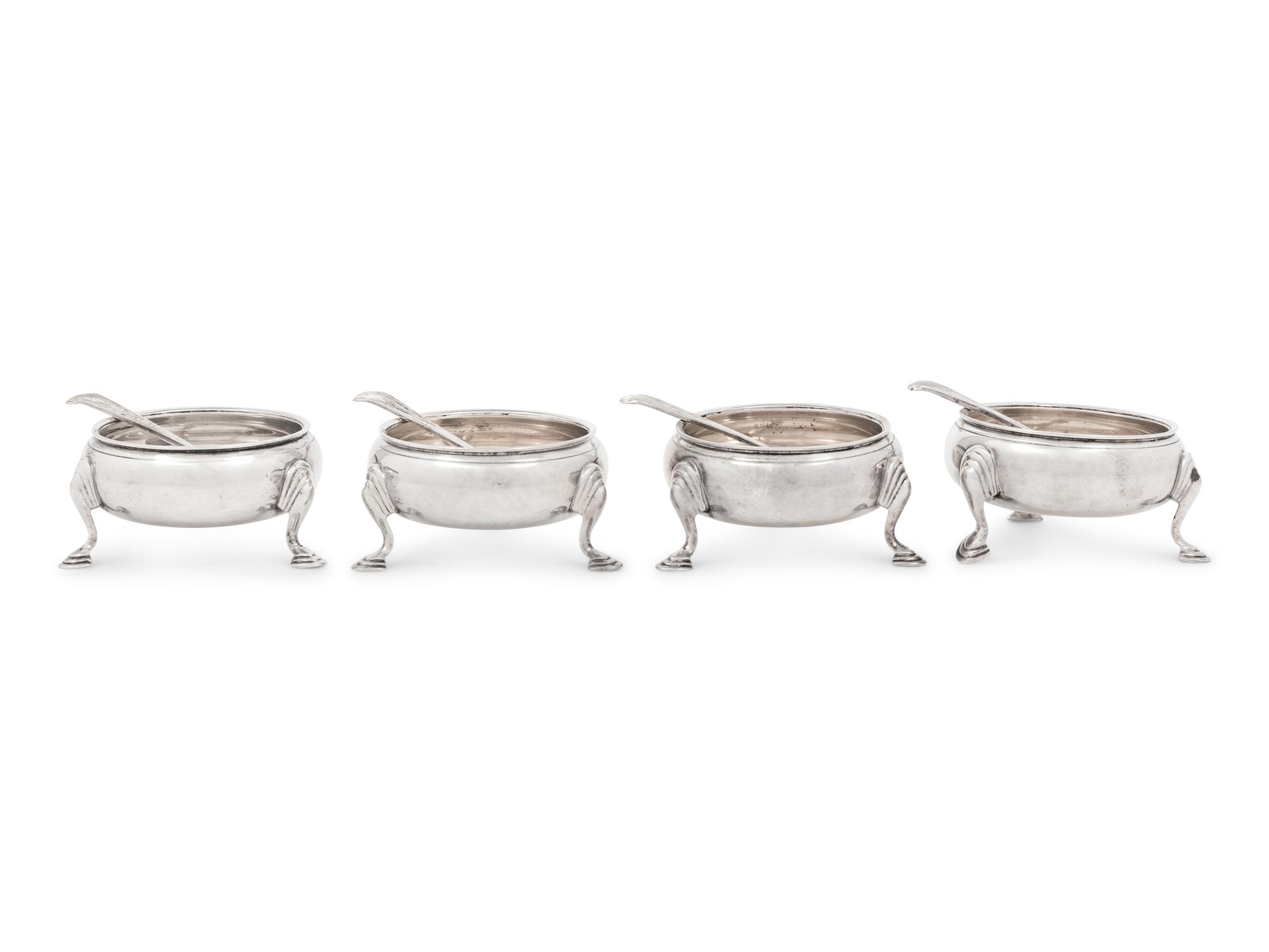 A Set of Four American Silver Salt Cellars