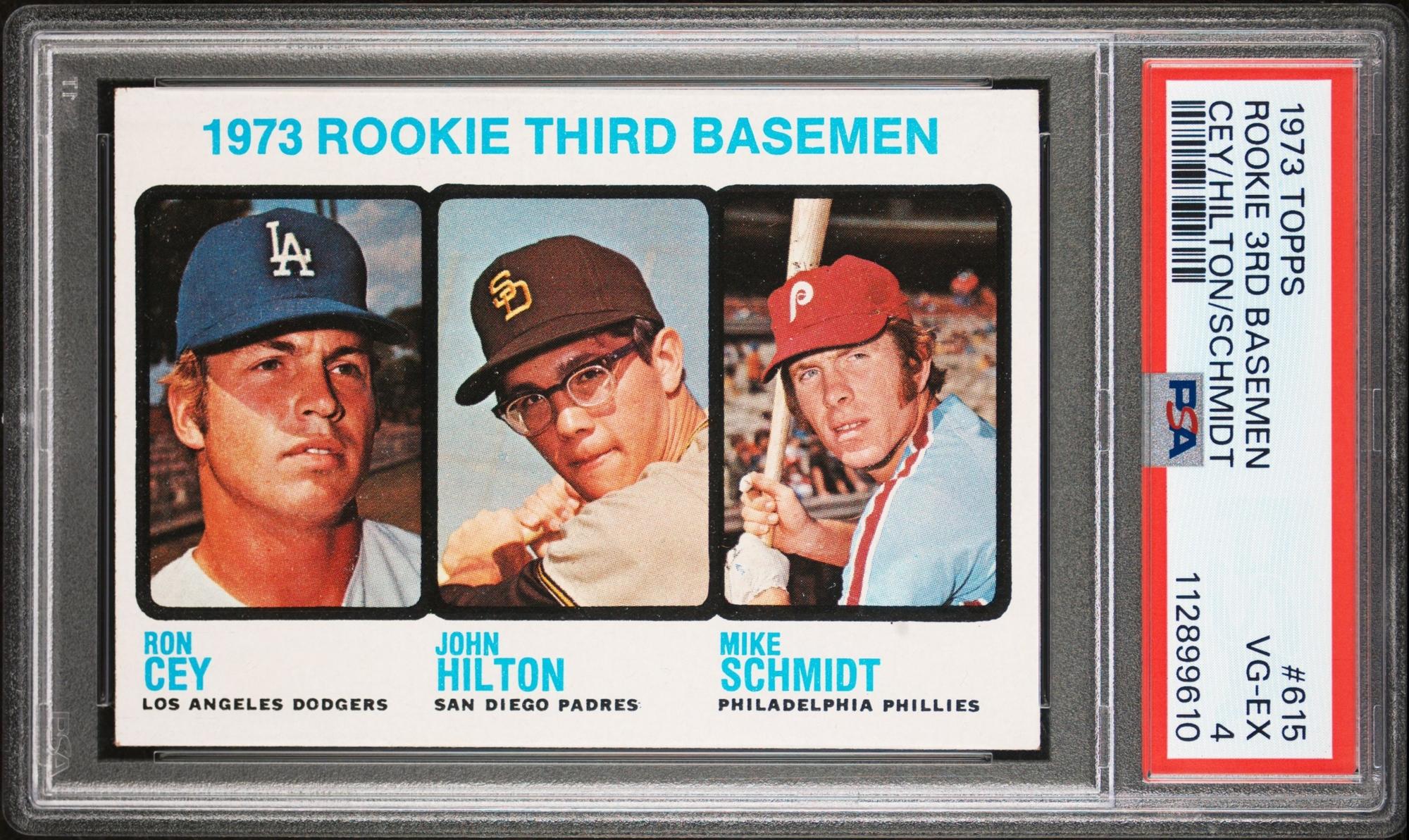 A 1973 Topps Mike Schmidt Rookie Baseball Card No. 615 (PSA 4 VG-EX)