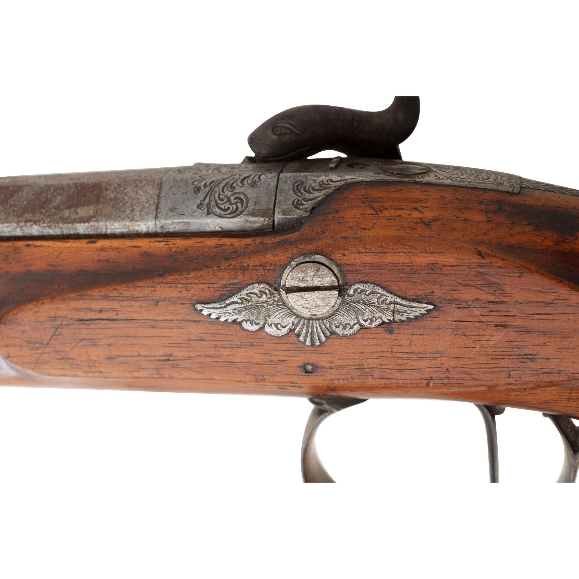 Pair of mid-19th Century Germanic Percussion Target Pistols by A. Dickore of Giessen