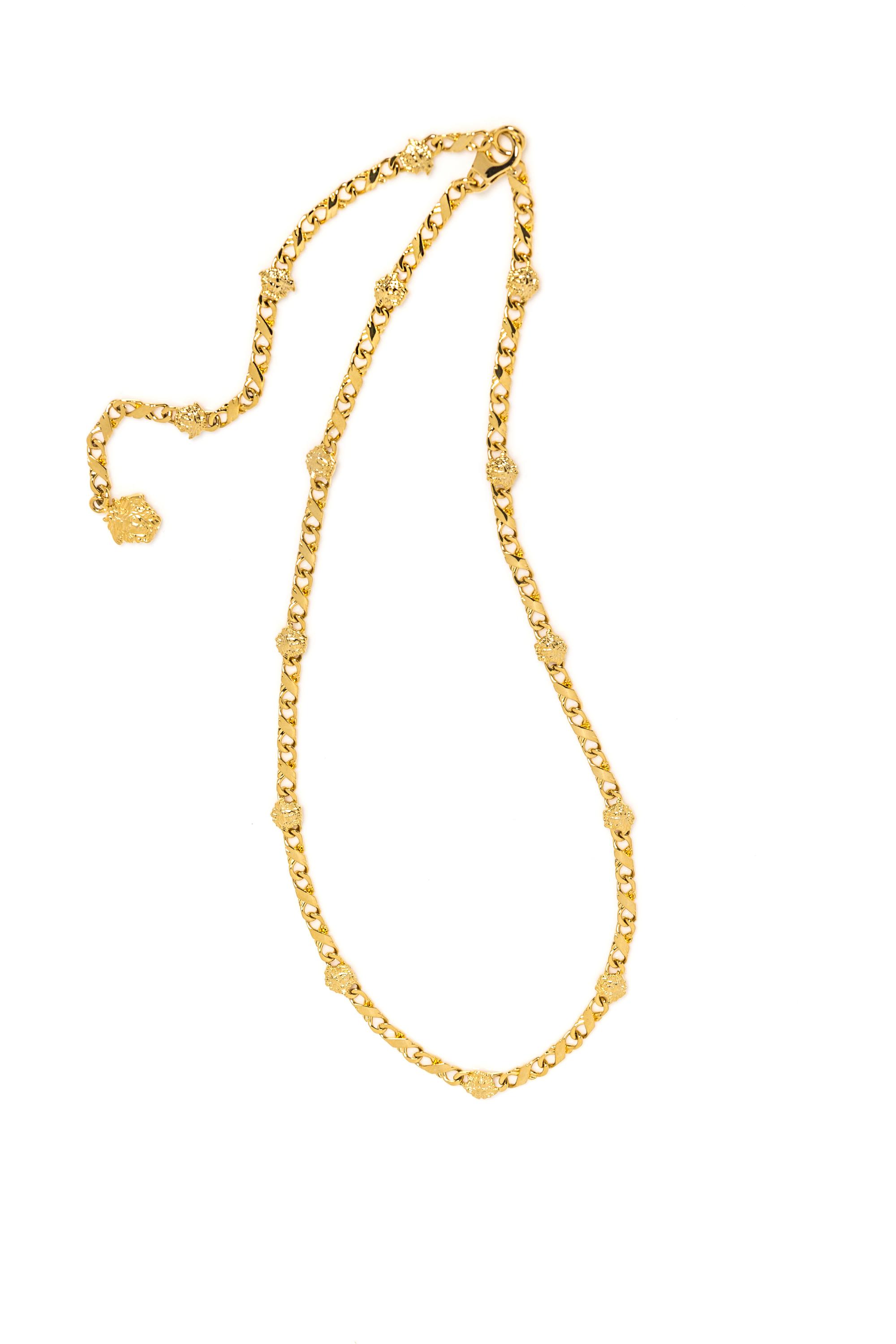 A Gianni Versace Medusa Link Necklace, Length: 26.5"; Drop: 8.5".