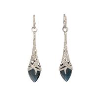 STEPHEN WEBSTER, WHITE GOLD, BLUE TOPAZ, AND DIAMOND 'THORN' EARRINGS