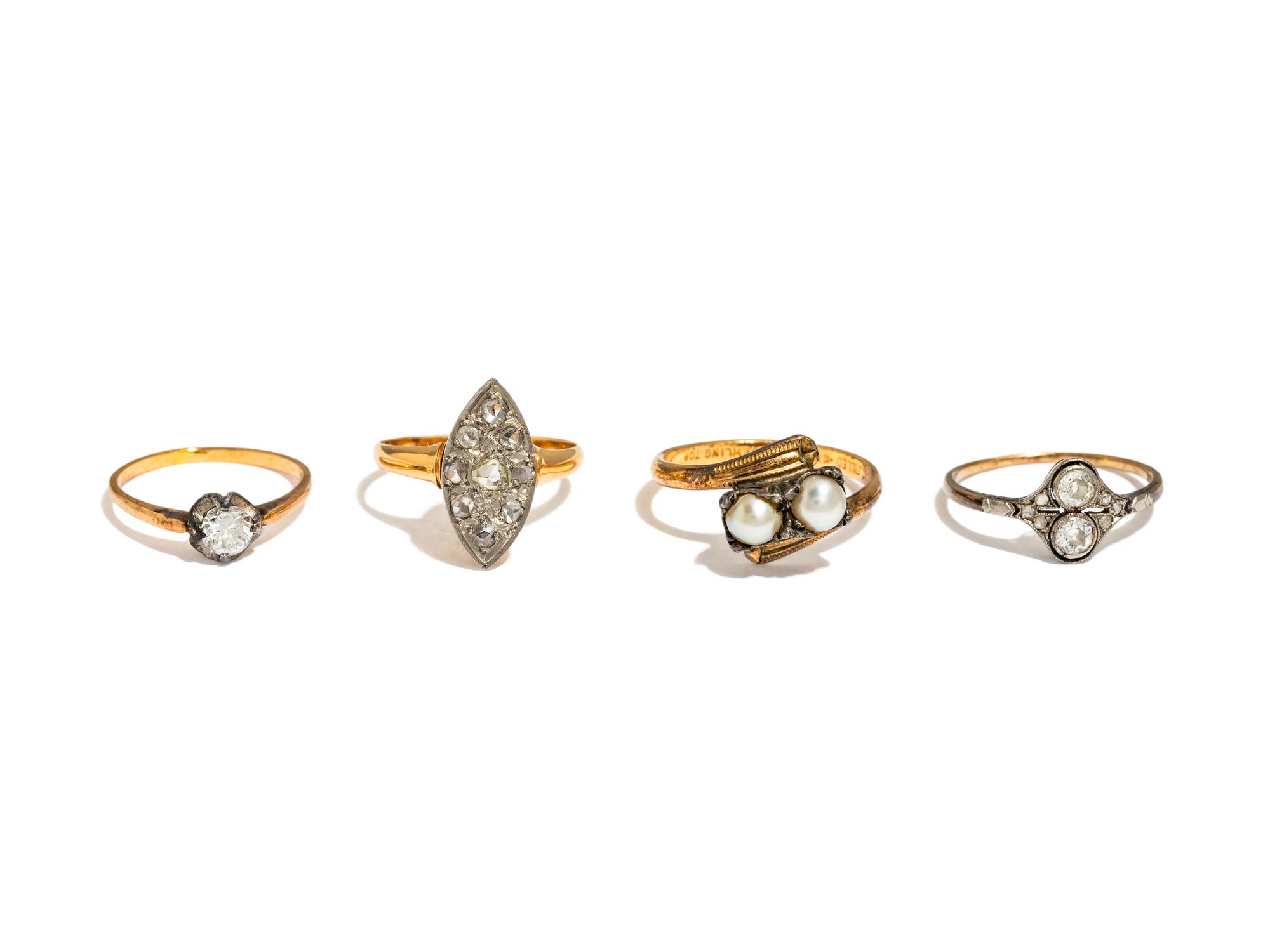 ANTIQUE, COLLECTION OF GEMSTONE RINGS