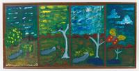 Artist Unknown, (20th century), Kuranda Rain Forest (two Aboriginal paintings)
