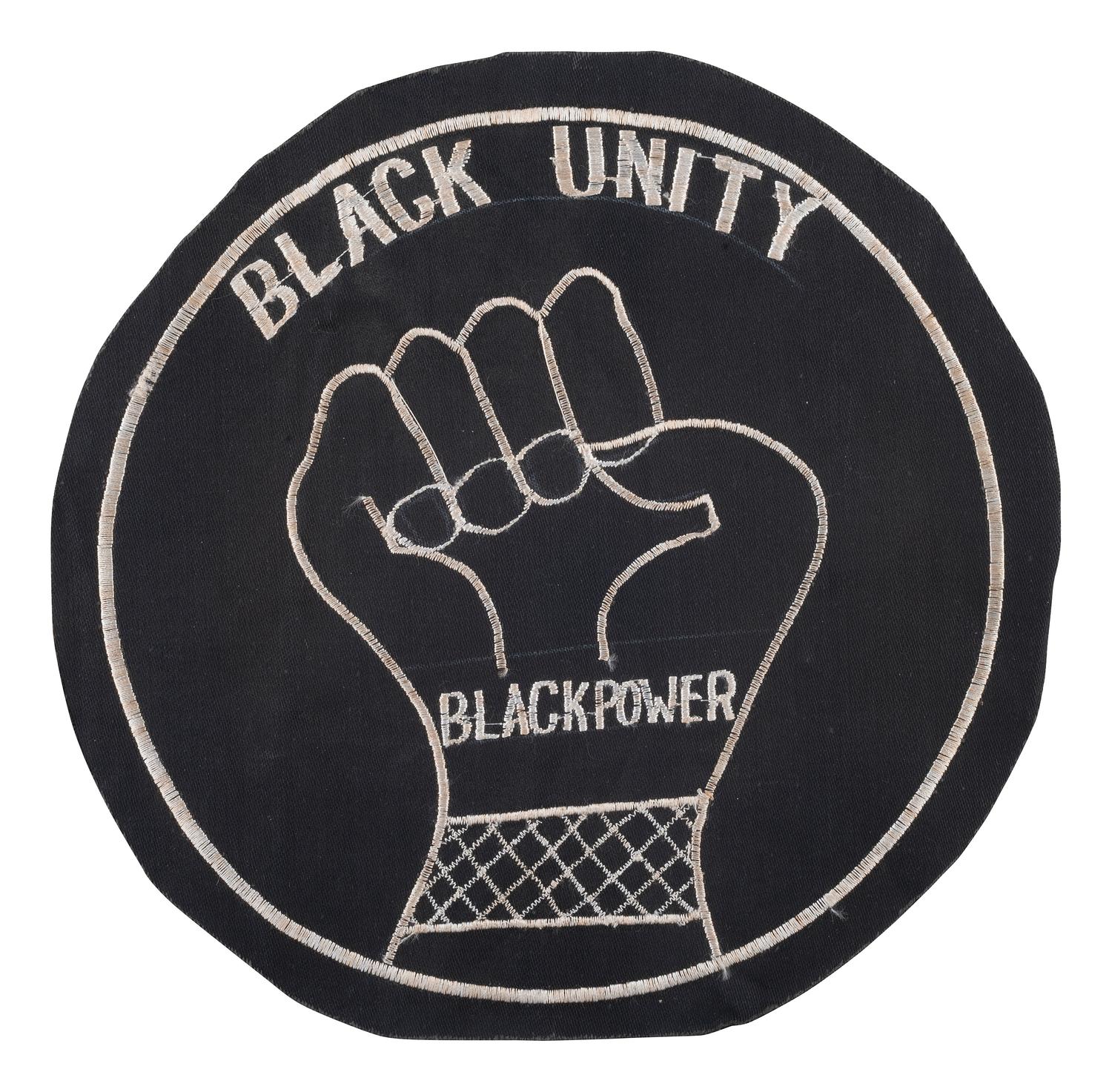 [CIVIL RIGHTS]. Black Unity. Black Power. Large embroidered vernacular patch.