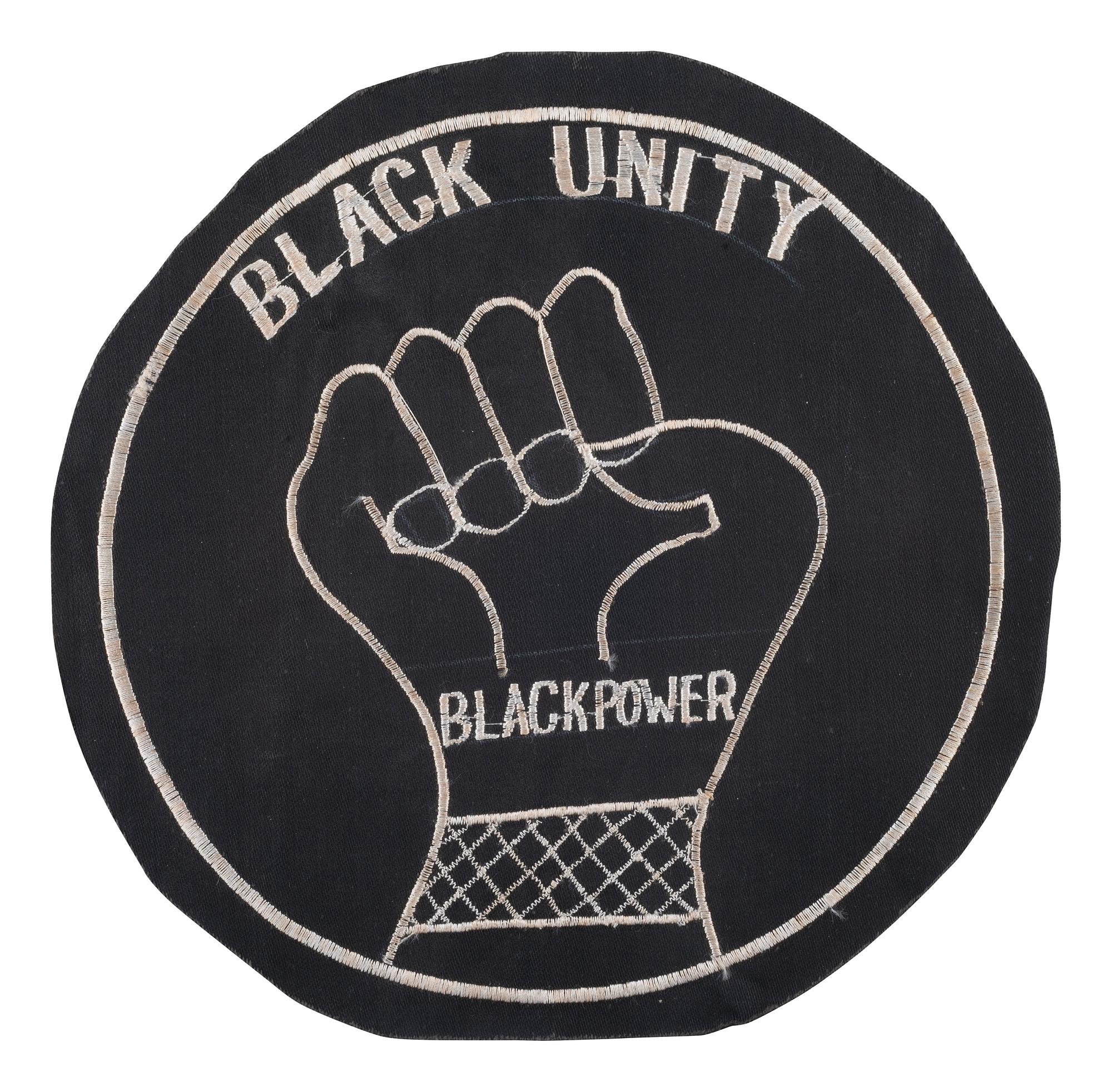 [CIVIL RIGHTS]. Black Unity. Black Power. Large embroidered vernacular patch.