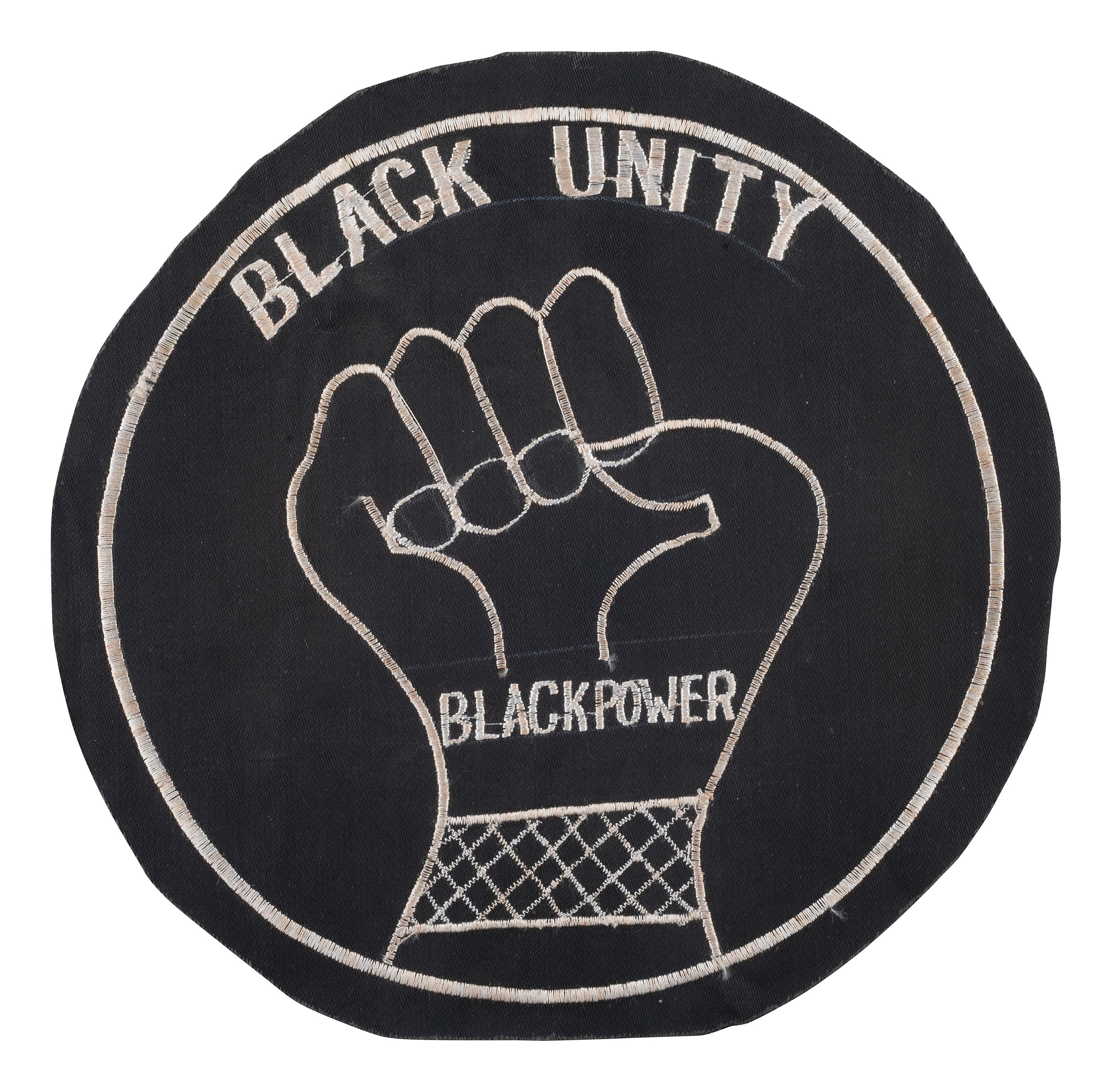 [CIVIL RIGHTS]. Black Unity. Black Power. Large embroidered vernacular patch.