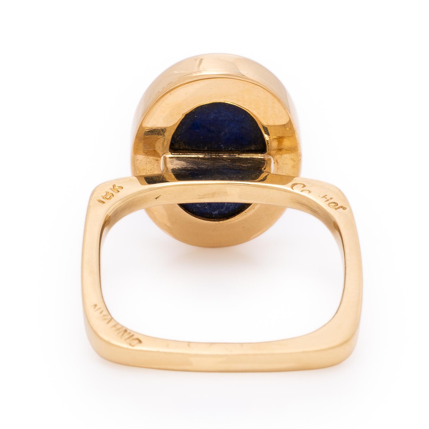 Cartier, Dinh Van, Lapis Lazuli and Yellow Gold Ring
