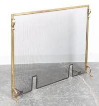 A Brass and Steel Fire Place Screen Width 37 1/2 inches. — 19TH/20TH CENTURY