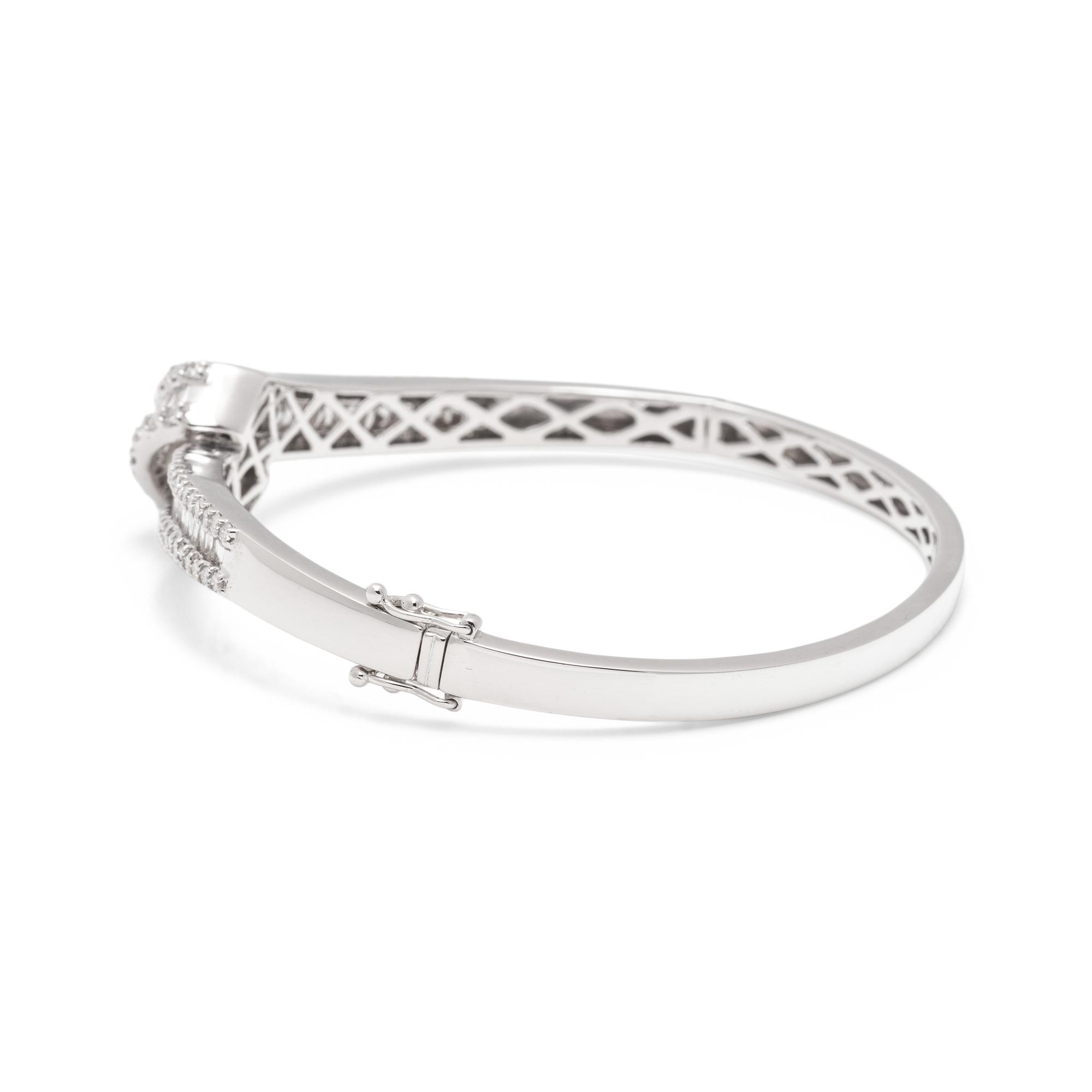 WHITE GOLD AND DIAMOND BANGLE BRACELET