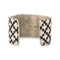 Heavy Cast Silver Cuff Bracelet, with Cross Design