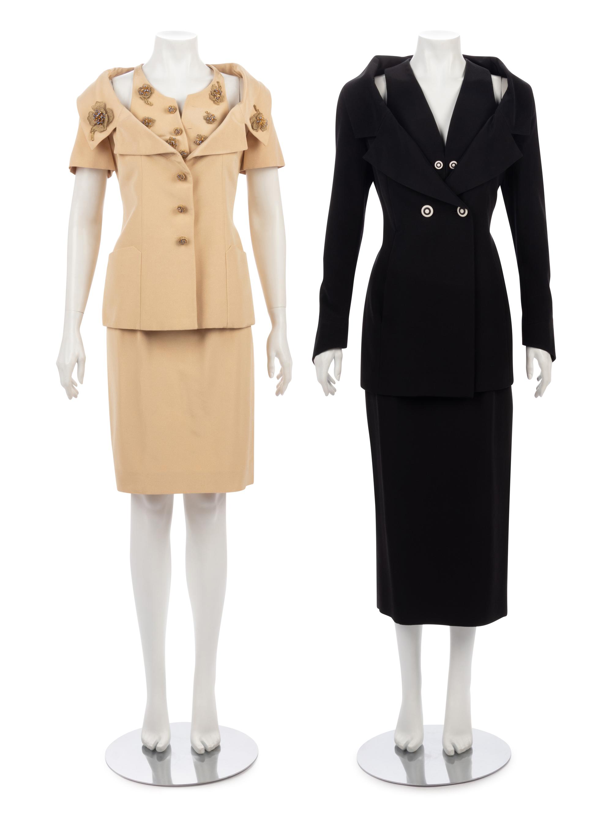 Two Karl Lagerfeld Two-Piece Skirt Suits, 1980s