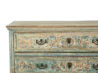 A North European Neoclassical Blue-Painted Commode
