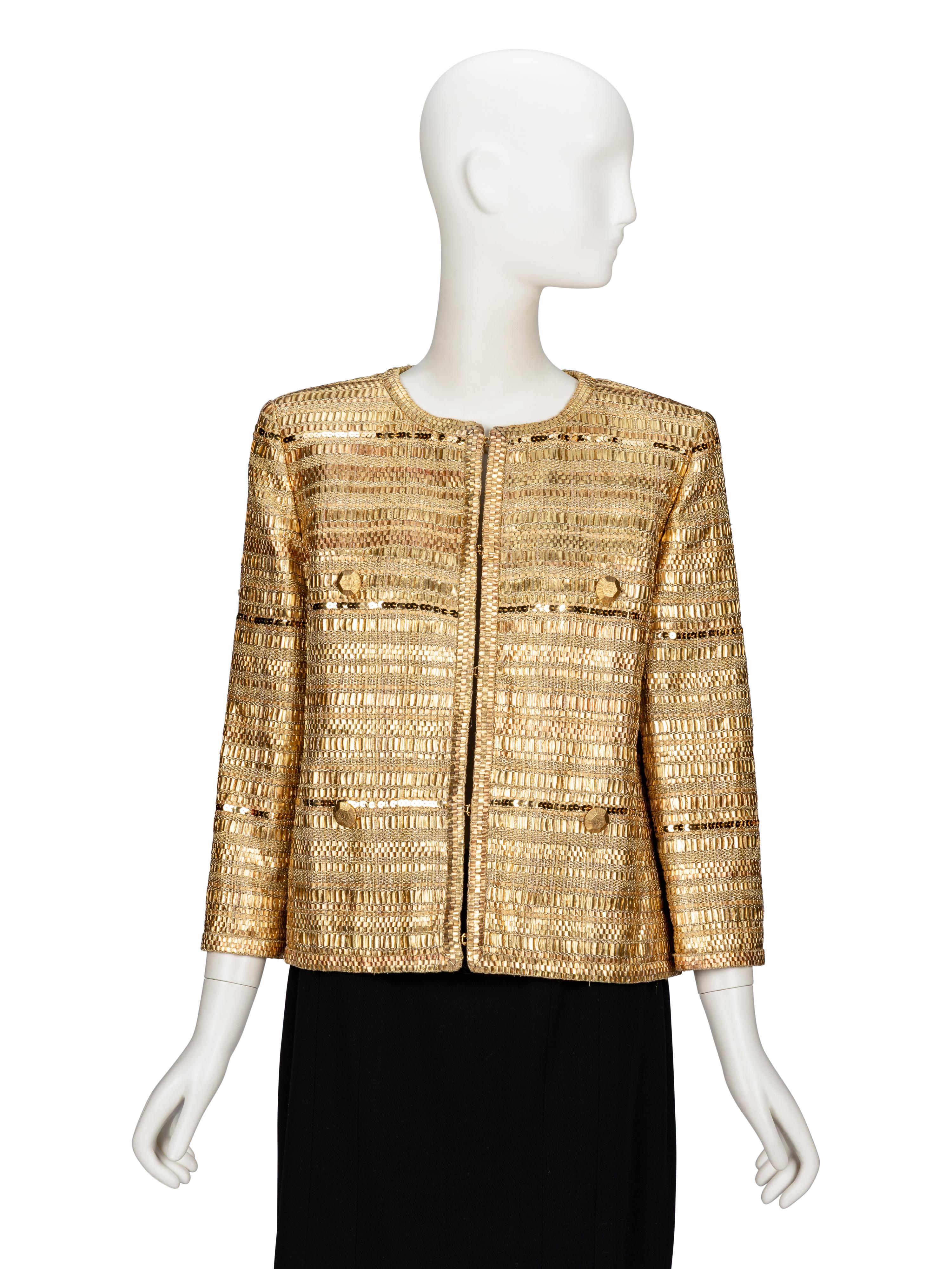 Chanel, Gold Fantasy Tweed Cardigan Jacket