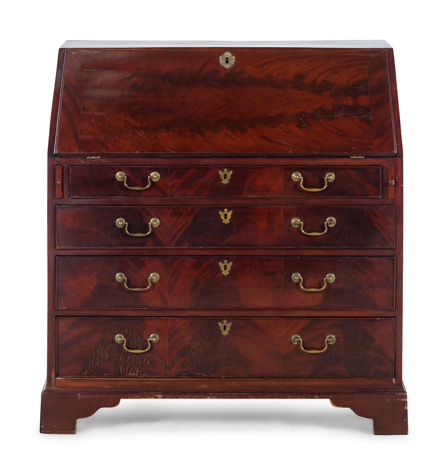 A George III Mahogany Slant-Front Desk