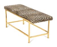 A Dunbar Brass-Frame Bench by Edward Wormley