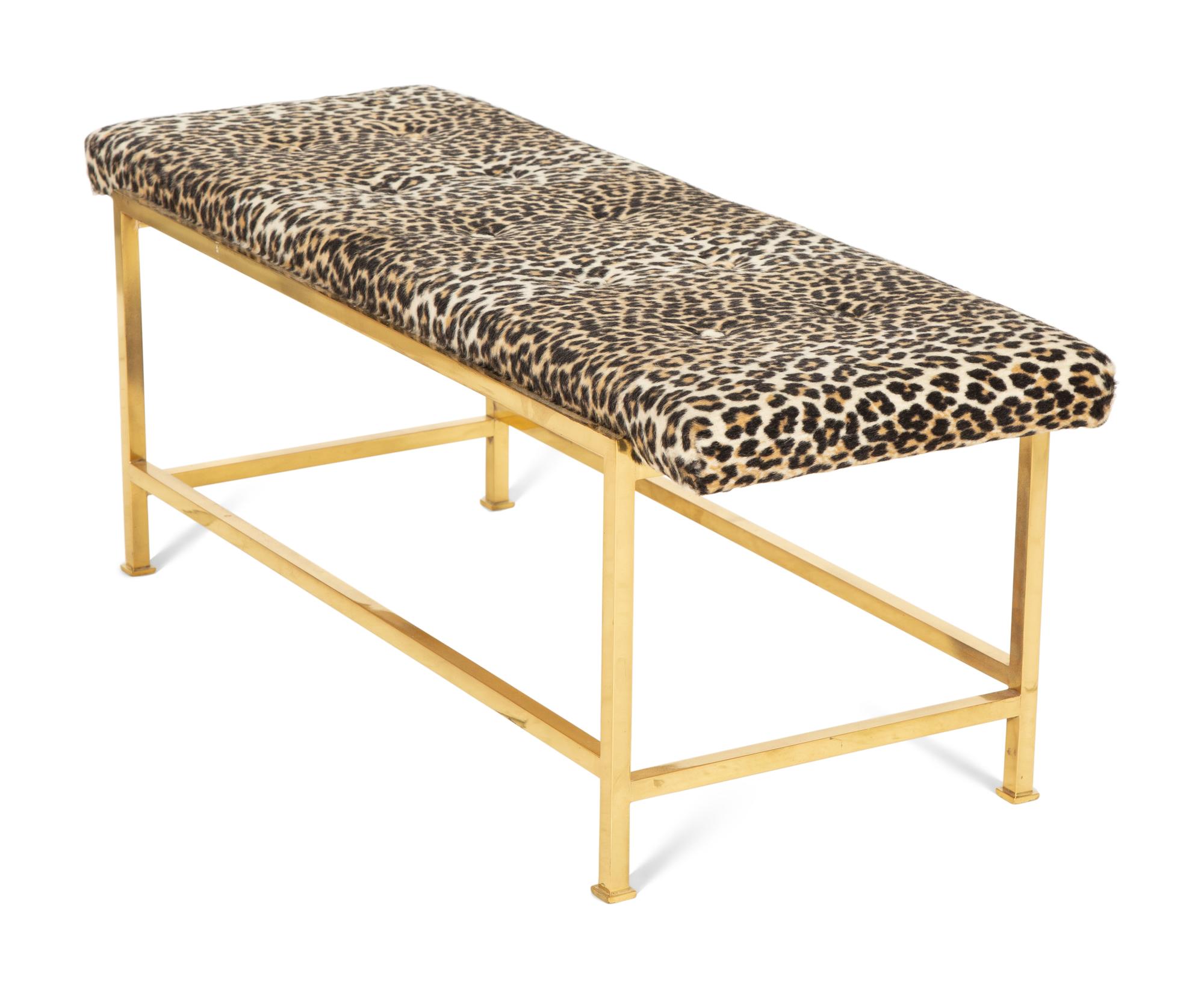 A Dunbar Brass-Frame Bench by Edward Wormley