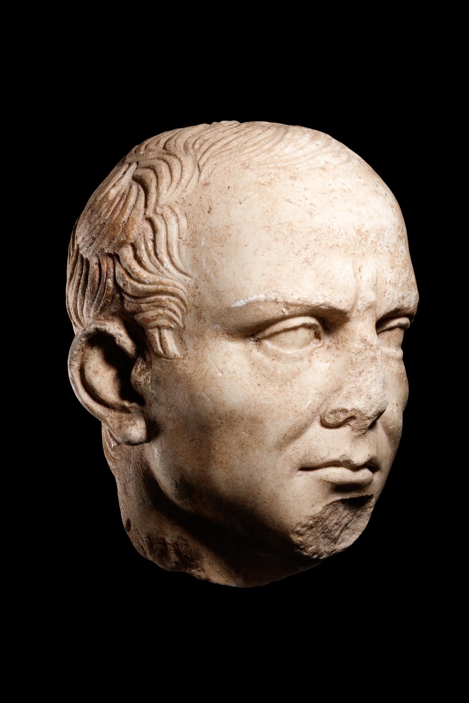 A Roman Marble Head of a Man