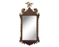 A Chippendale Mahogany and Parcel-Gilt Looking Glass, Circa 1770