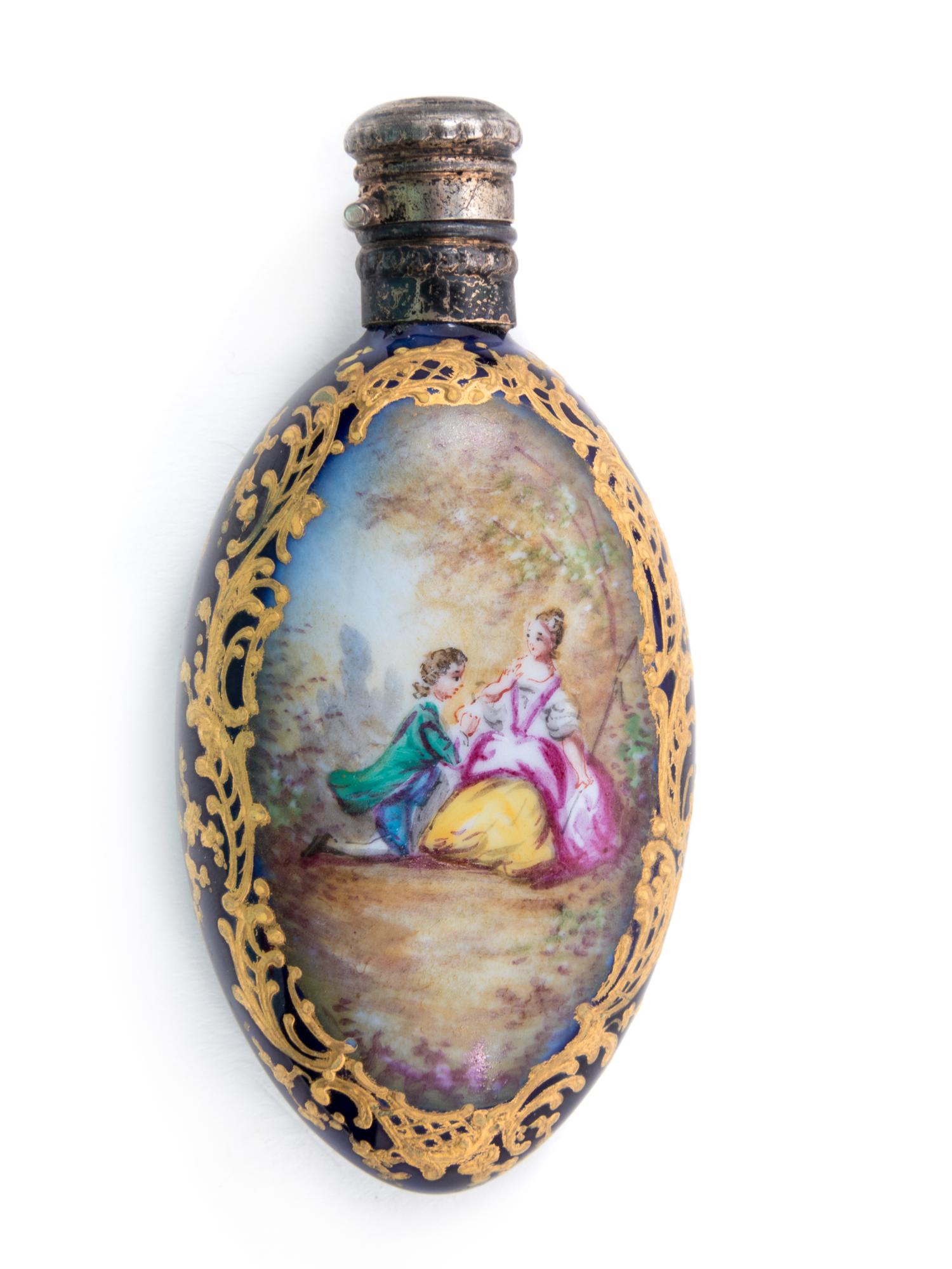 Four Sèvres Style Painted and Parcel Gilt Porcelain Articles
