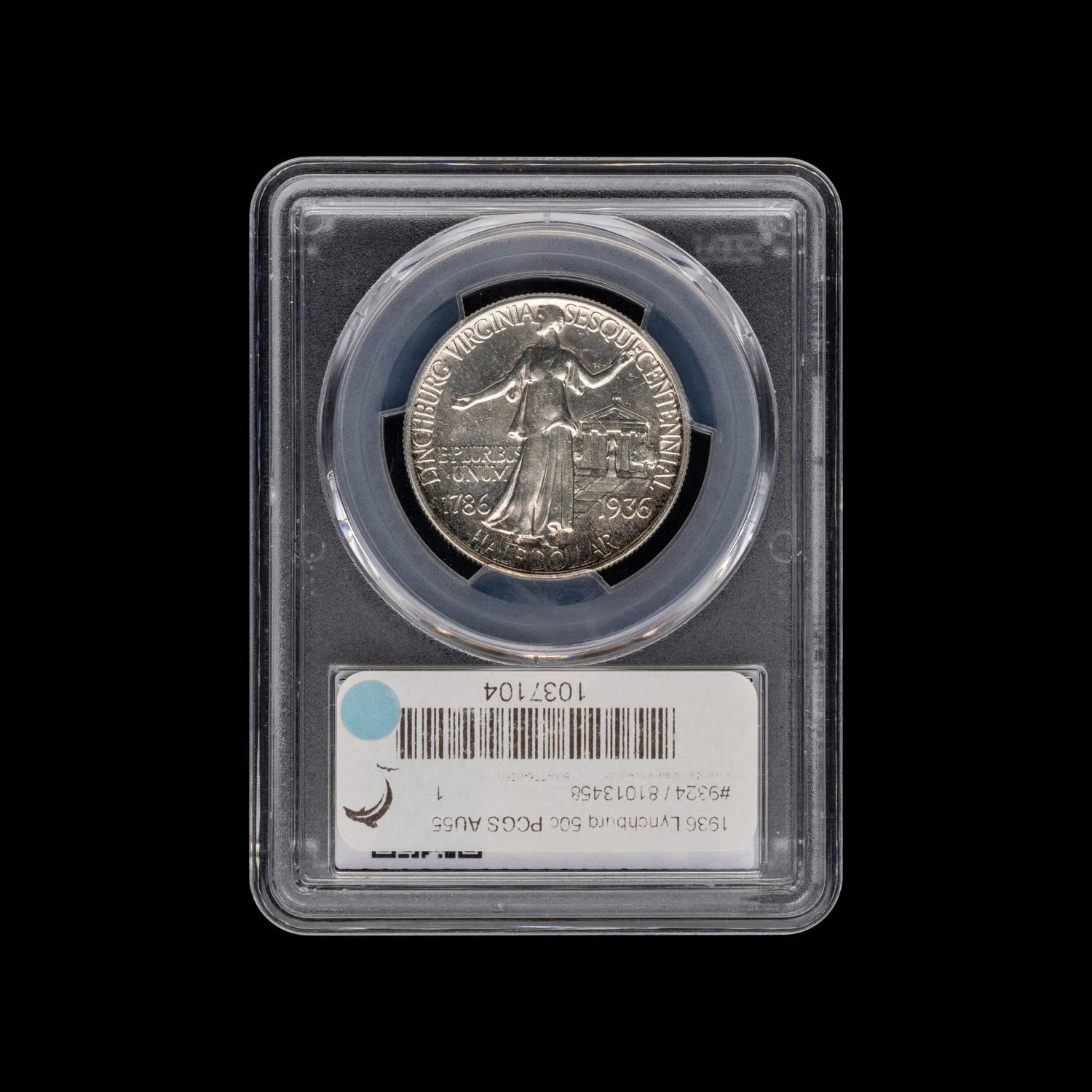 A 1936 Lynchburg Commemorative 50c Coin [PCGS AU55]