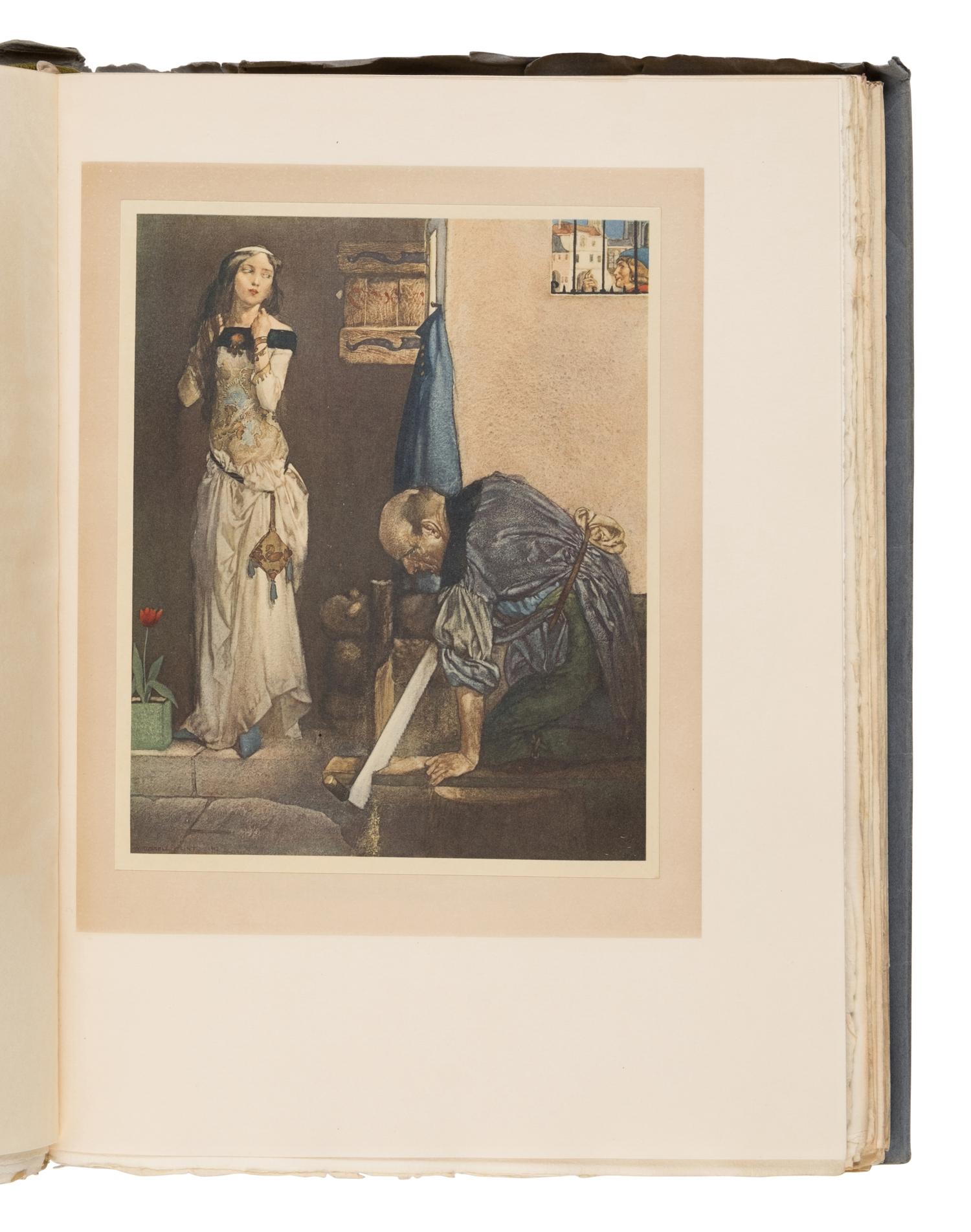 [Flint, William Russell, Sir (1880-1969), illustrator]. The Canterbury Tales of Geoffrey Chaucer . London: Riccardi Press for Philip Lee Warner at the Medici Society, 1913.