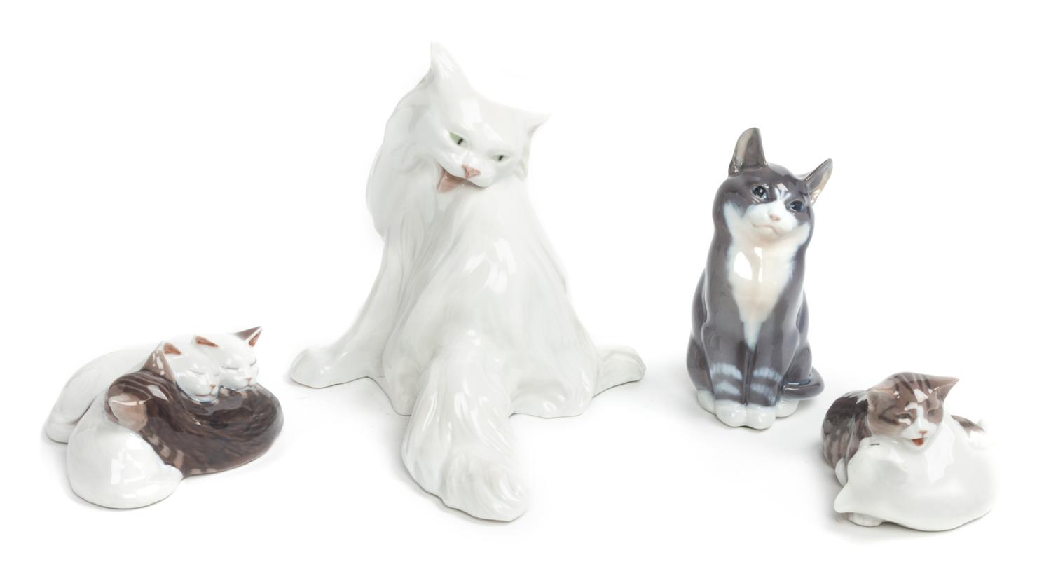 Four Royal Copenhagen Porcelain Figures or Figural Groups Width of widest 10 inches. — 20TH CENTURY