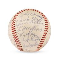 A 1964 Milwaukee Braves Team Signed Autograph Baseball Featuring Hank Aaron (Beckett Authentication Services Letter of Authenticity)