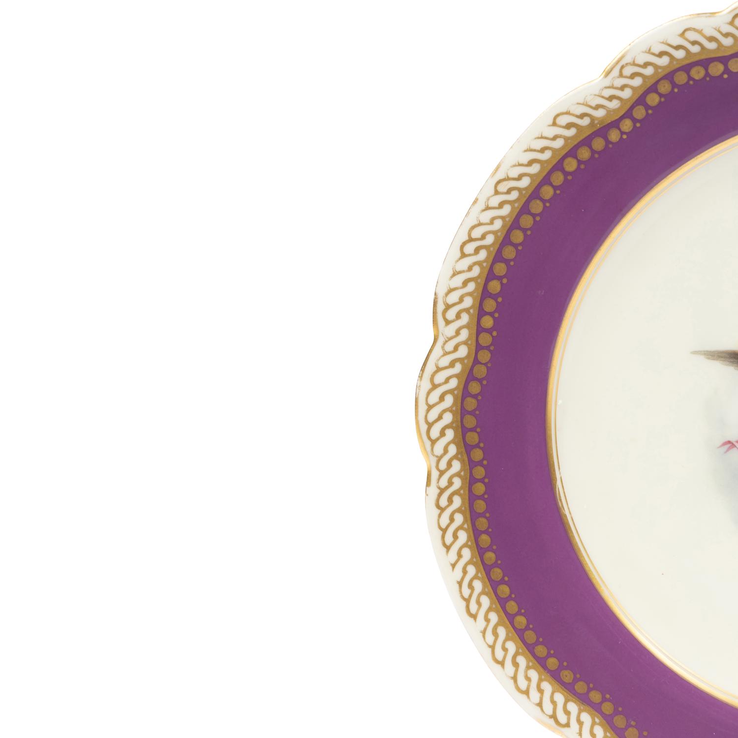 [LINCOLN WHITE HOUSE]. A French Limoges porcelain dinner plate from the solferino china service used during the first Lincoln administration. Limoges, France: Haviland & Co., 1861.