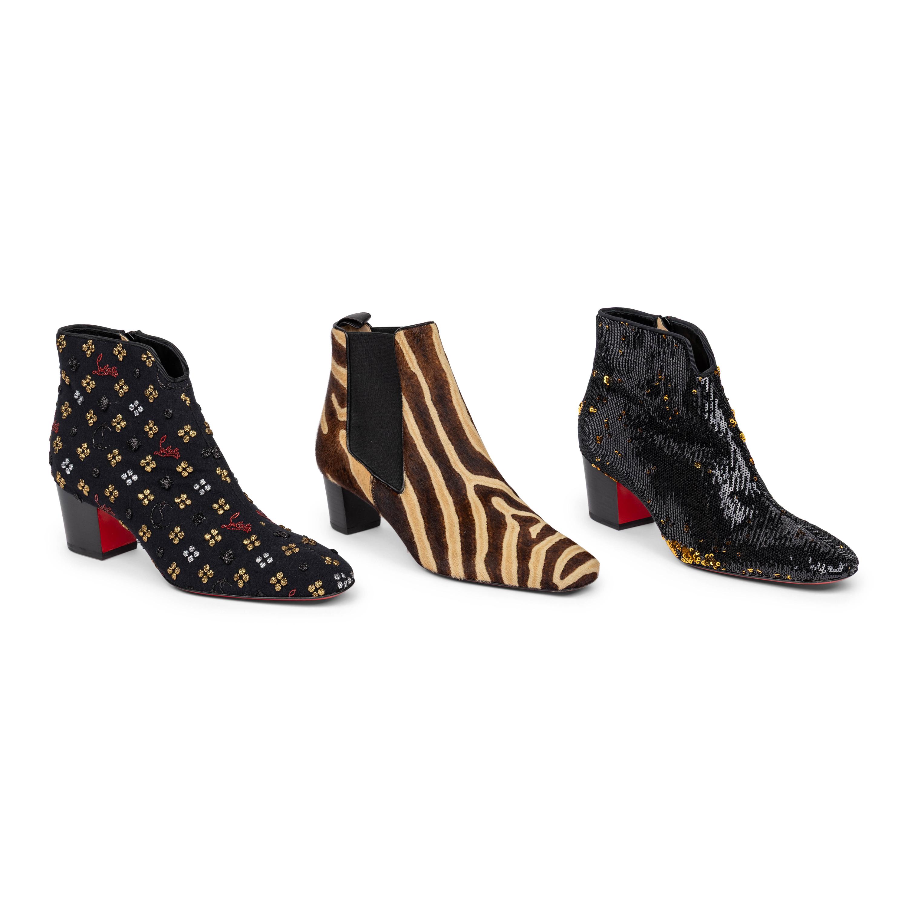 Christian Louboutin, Three Pairs of Ankle Boots