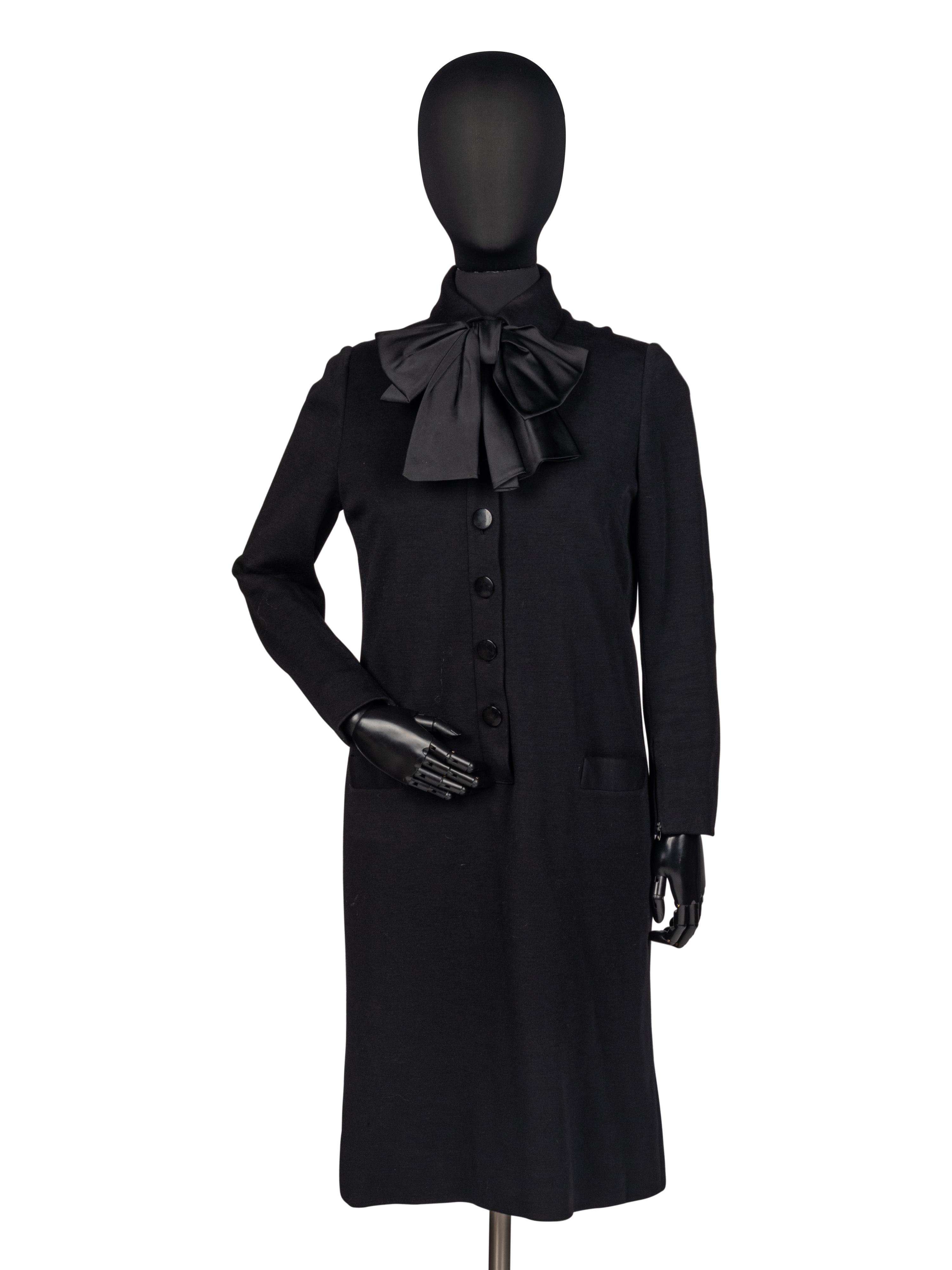 Norman Norell Wool Dress, c.1970