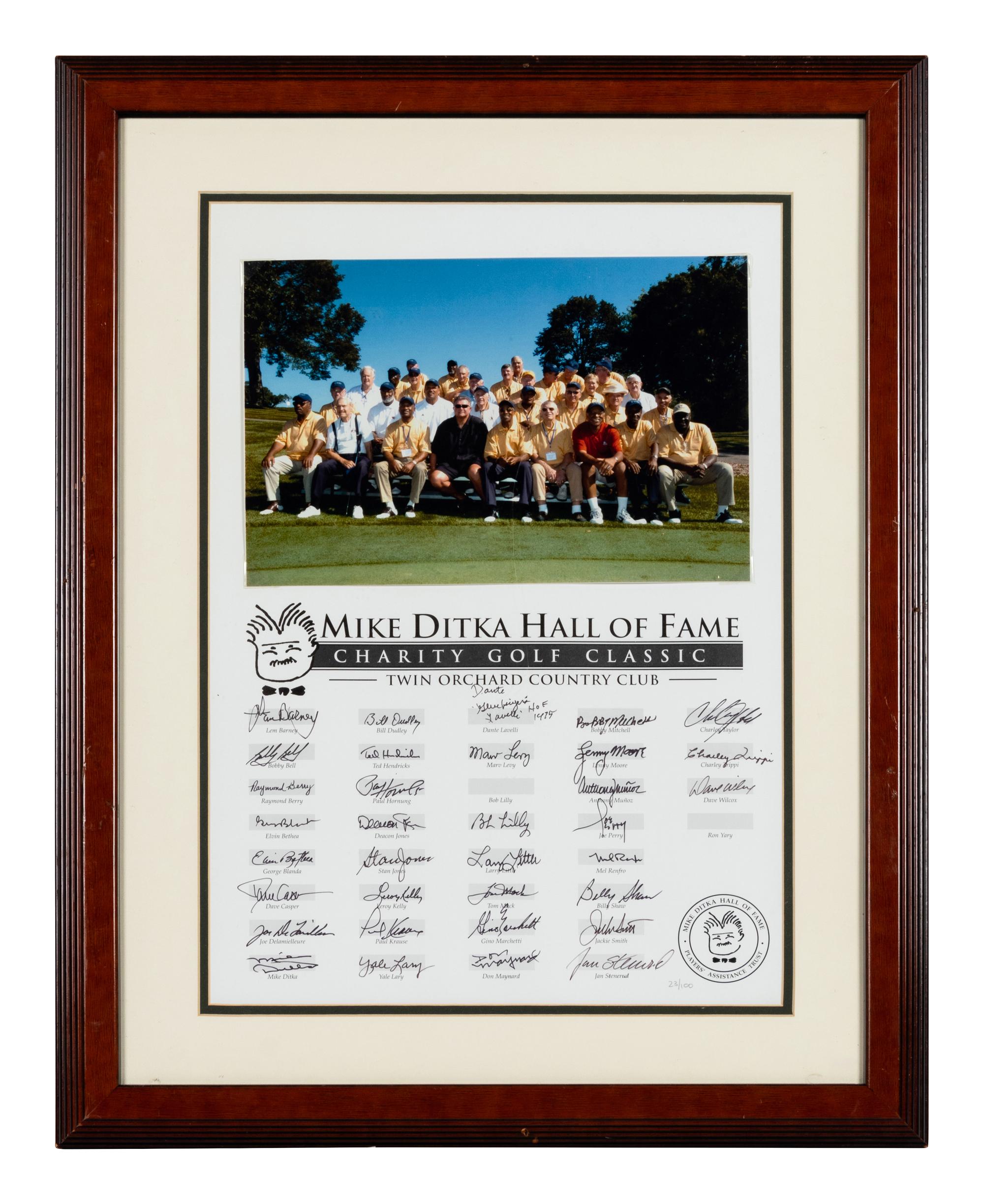 A Mike Ditka Ditka Hall of Fame Charity Golf Classic Presentation Formerly Displayed at Mike Ditka’s Restaurant