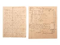 [ENSLAVEMENT & ABOLITION]. A group of documents, some related to enslaved individuals in Alabama and Tennessee.