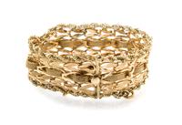 A 14 Karat Yellow Gold Fancy Link Bracelet, 21.55 dwts.