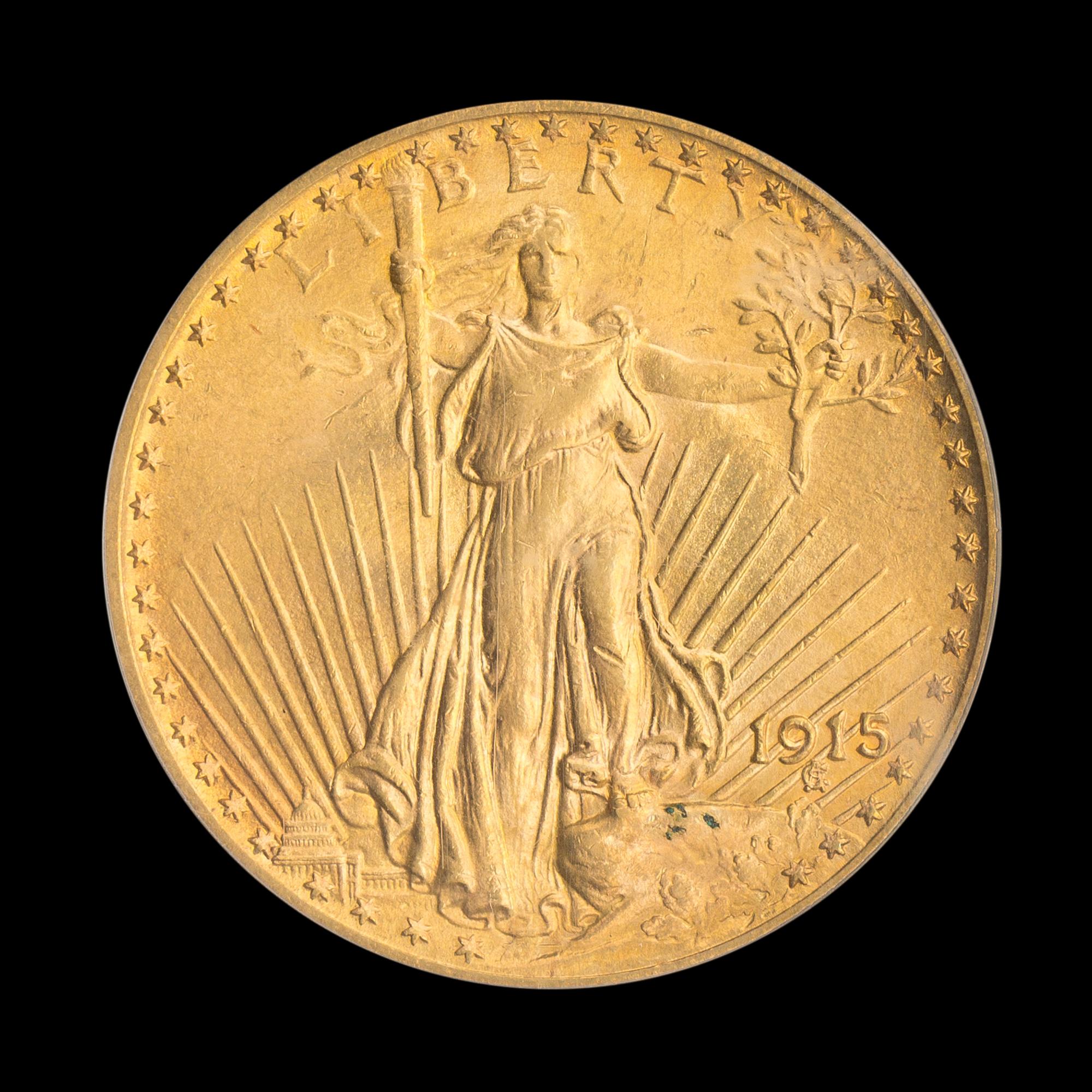 A United States 1915 St. Gaudens $20 Gold Coin