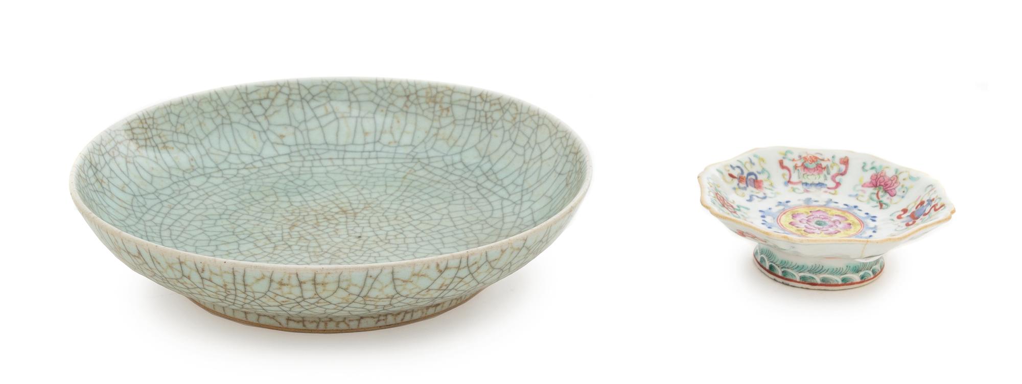 Two Porcelain Plates Diameter of larger 11 inches.